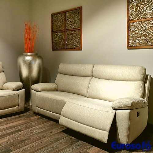 sofa de dos plazas en tela relax electrico