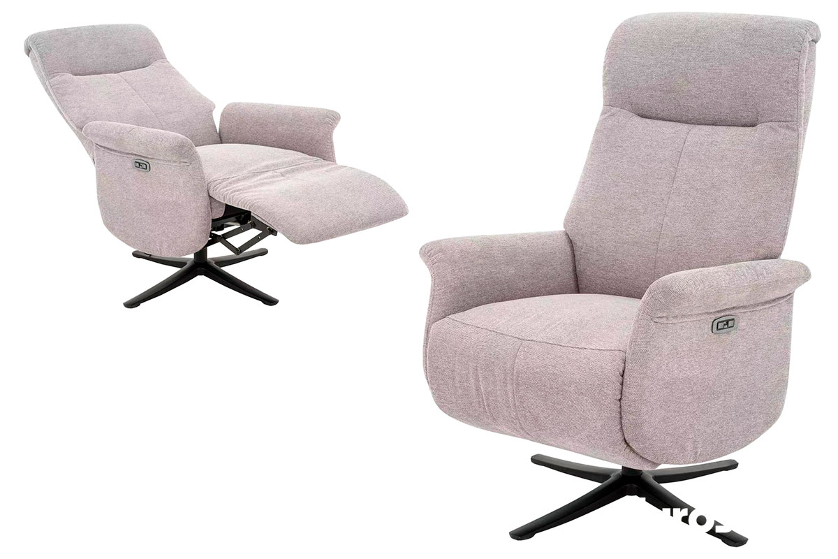 Butaca relax con base giratoria metálica